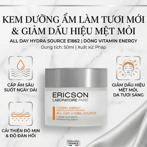 (Hàng nhập khẩu) Vitamin Energy All Day Hydra Source E1862 50ml - Hỗ Trợ Dưỡng Ẩm