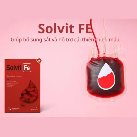(Hàng nhập khẩu) Solvit FE Hộp 30 Viên - Bổ Sung Sắt Và Vitamin