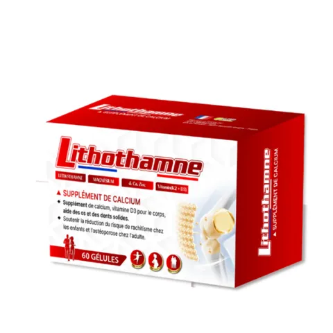 (Hàng nhập khẩu) LITHOTHAMNE Hộp 30 Viên - Canxi Hữu Cơ Từ Tảo Biển Đỏ, Hỗ Trợ Xương Răng Chắc Khỏe