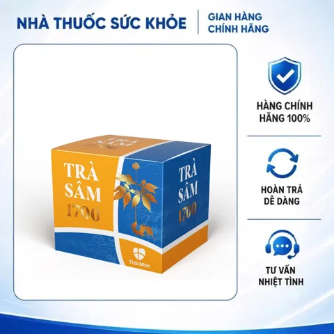 (Hàng chính hãng) Trà Sâm 1700 Thái Minh Hộp 20 Gói - Hỗ Trợ Bồi Bổ Sức Khỏe