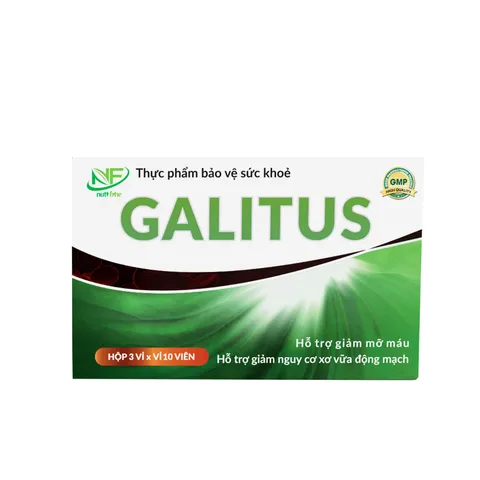(Hàng chính hãng) Galitus Hộp 30 Viên - Hỗ Trợ Giảm Mỡ Máu