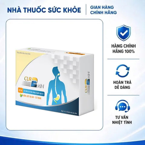 (Hàng chính hãng) CUR2MIN Hộp 30 Viên - Viên Nghệ Hỗ Trợ Bảo Vệ Dạ Dày