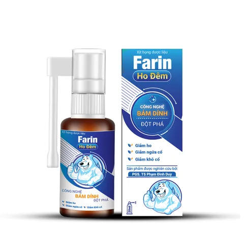 (Hàng chính hãng) Xịt Họng Farin 20ml - Hỗ Trợ Giảm Ho, Giảm Đau Rát Họng