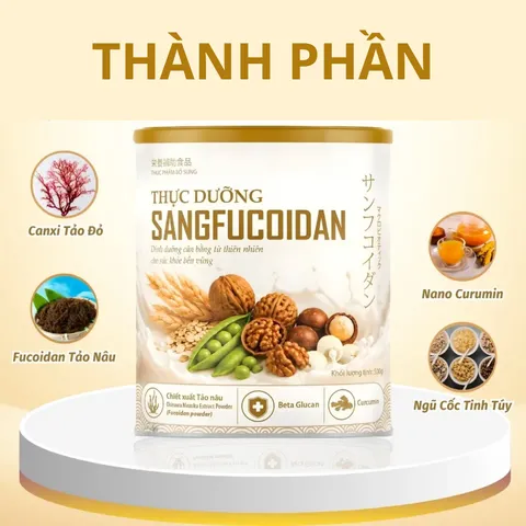 (Hàng chính hãng) Thực Dưỡng SANG FUCOIDAN Mozuku Nhật Bản 500gr - Ngũ Cốc Sữa Hạt