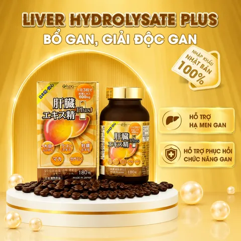 (Hàng nhập khẩu) Viên Uống Hỗ Trợ Giải Độc Gan Nichiei Bussan Liver Hydrolyzate Plus 180 Viên