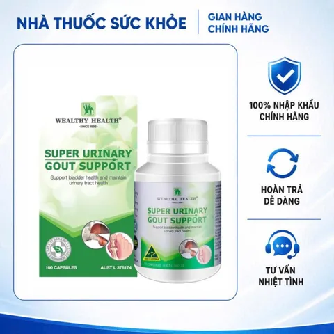 (Hàng nhập khẩu) Super Urinary Gout Support Hộp 100 Viên - Hỗ Trợ Xương Khớp Và Hệ Tiết Niệu