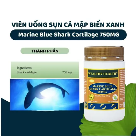 (Hàng nhập khẩu) Marine Blue Shark Cartilage 750mg - Viên Uống Sụn Cá Mập Hỗ Trợ Xương Khớp