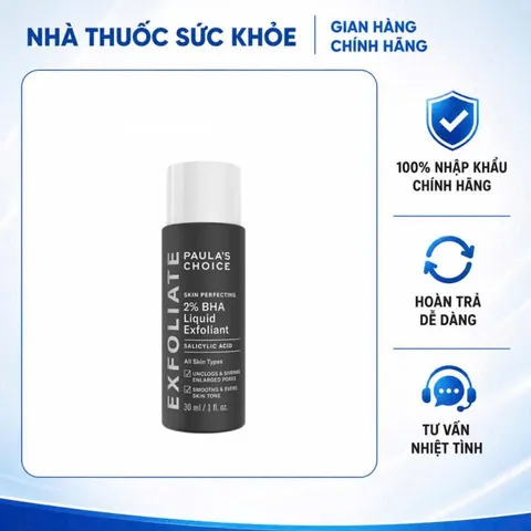 (Hàng nhập khẩu) Paula's Choice Skin Perfecting 2% BHA Liquid Exfoliant 30ml - Dung Dịch Loại Bỏ Tế Bào Chết
