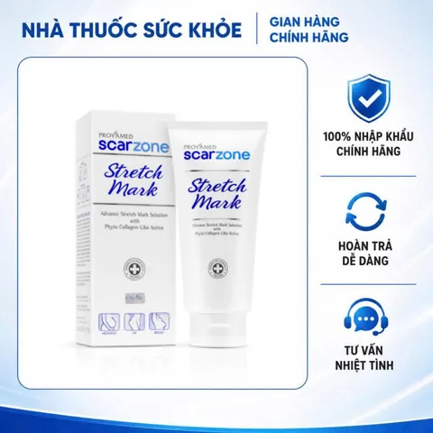 (Hàng nhập khẩu) Provamed Scar Zone Stretch Mark Cream 200ml - Kem Hỗ Trợ Cải Thiện Rạn Da