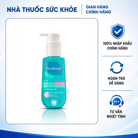 (Hàng nhập khẩu) Provamed AcnicClear Cleansing Gel 120ml - Gel Rửa Mặt Cho Da Dầu Mụn