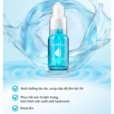 (Hàng nhập khẩu) Serum Provamed Hyaflash 15ml - Cấp Ẩm Nhanh Chóng, Căng Bóng Da