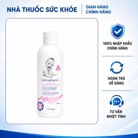 (Hàng nhập khẩu) Dầu Tắm Calmapherol Baby Bath Oil Chai 180ml - Chiết Xuất 7 Loại Tinh Dầu Tự Nhiên Cho Bé