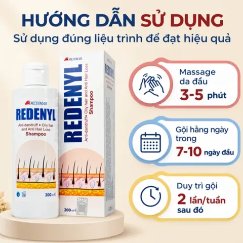 (Hàng nhập khẩu) Redenyl Dầu Gội Hỗ Trợ Chăm Sóc Tóc Dầu Gàu 200ml