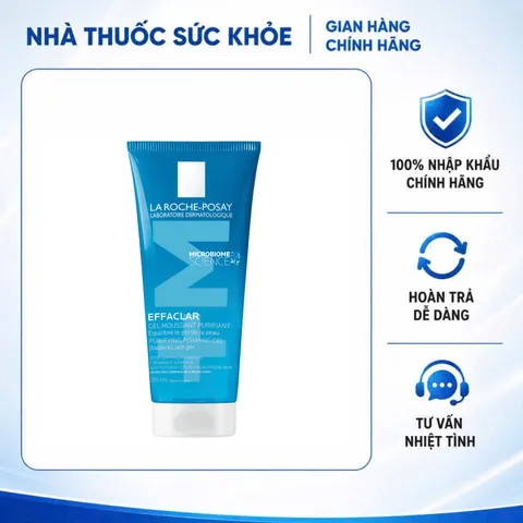 (Hàng nhập khẩu) Gel Rửa Mặt La Roche-Posay Effaclar Purifying Foaming Gel Chai 200ml - Cho Da Dầu, Da Nhạy Cảm