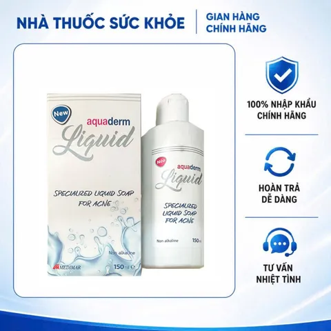 (Hàng nhập khẩu) Aquaderm Liquid Soap 150ml - Dung Dịch Xà Bông Hỗ Trợ Làm Sạch Da