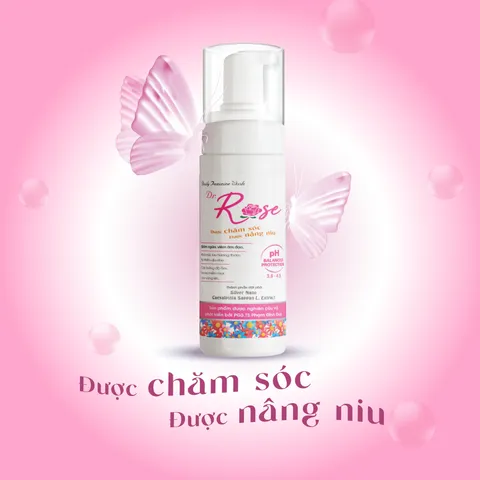 (Hàng nhập khẩu) Dung Dịch Vệ Sinh Dạng Bọt Dr.Rose Chai 110ml - Làm Sạch, Khử Mùi, Cân Bằng pH Vùng Kín