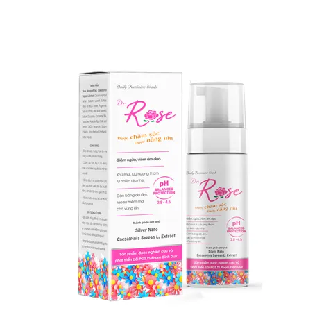 (Hàng nhập khẩu) Dung Dịch Vệ Sinh Dạng Bọt Dr.Rose Chai 110ml - Làm Sạch, Khử Mùi, Cân Bằng pH Vùng Kín