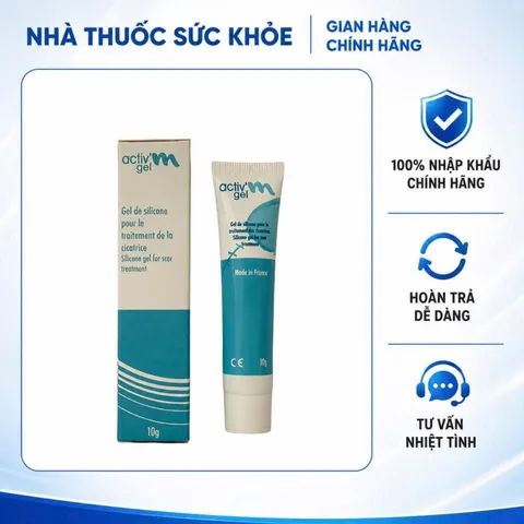 (Hàng nhập khẩu) Gel Activ'M Tuýp 10g - Hỗ Trợ Làm Phẳng Sẹo Phì Đại, Sẹo Lồi