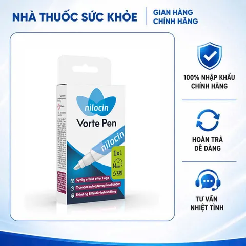 (Hàng nhập khẩu) Bút Nilocin Vorte Pen 3ml - Hỗ Trợ Loại Bỏ Mụn Cóc, Mụn Cơm