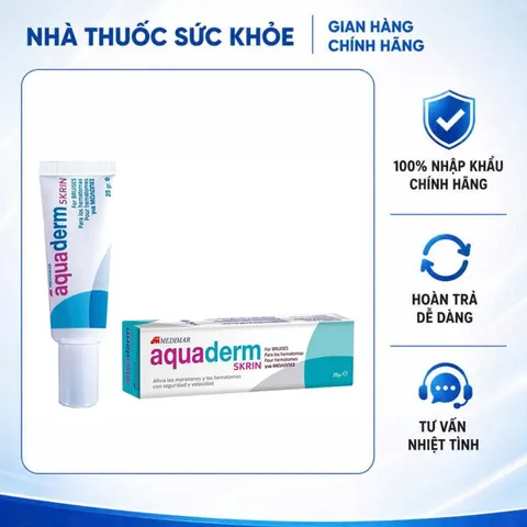 (Hàng nhập khẩu) Kem Medimar Aquaderm SKRIN Tuýp 25g - Hỗ Trợ Tan Máu Bầm, Giảm Sưng Sau Can Thiệp Thẩm Mỹ