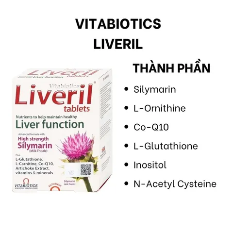 (Hàng nhập khẩu) Vitabiotics Liveril Hộp 30 Viên - Hỗ Trợ Chức Năng Gan