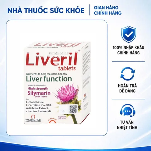 (Hàng nhập khẩu) Vitabiotics Liveril Hộp 30 Viên - Hỗ Trợ Chức Năng Gan