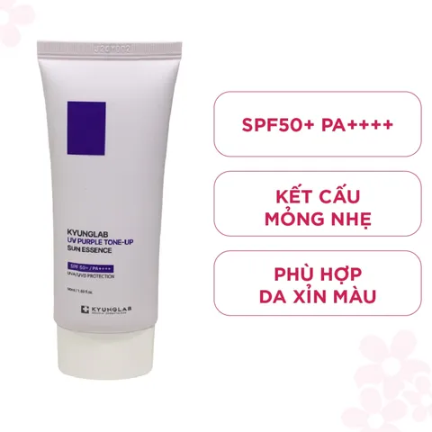 (Hàng nhập khẩu) Kem Chống Nắng KyungLab UV Purple Tone-Up Sun Essence 50ml - Nâng Tone Trung Hòa Da Ngăm Vàng