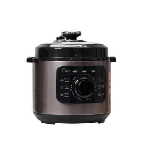 (Hàng nhập khẩu) Nồi Áp Suất Điện Hare HR-PC606 6L Màu Bạc - Công Suất 1000W, Bảng Điều Khiển Tiếng Việt