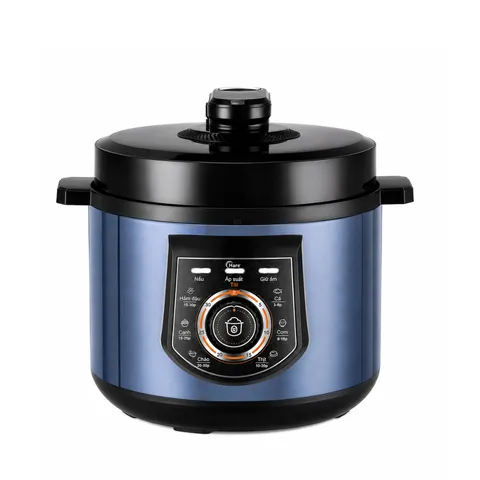 (Hàng nhập khẩu) Nồi Áp Suất Điện Hare HR-PC608 6L Màu Xanh - Lòng Nồi Inox 304 Đúc Liền Khối 3 Lớp