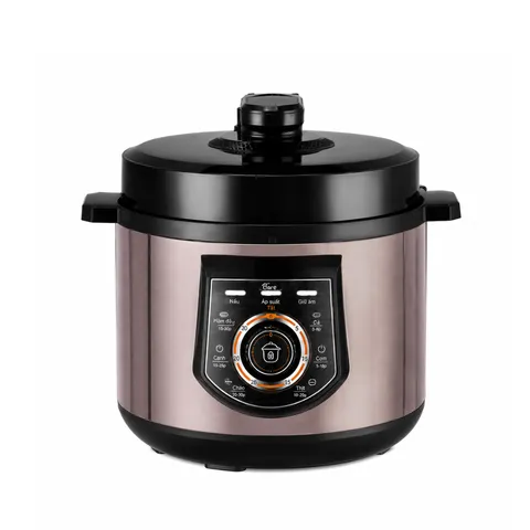 (Hàng nhập khẩu) Nồi Áp Suất Điện Hare HR-PC608 6L Màu Bạc - Lòng Nồi Inox 304 Đúc Liền Khối 3 Lớp