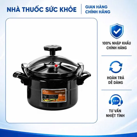 (Hàng nhập khẩu) Nồi Áp Suất Nhôm Đáy Từ Hare HR-PA2405 (24cm) - Dung Tích 7L