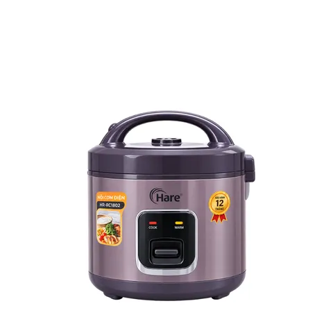 (Hàng chính hãng) Nồi Cơm Điện Hare HR-RC1802 1.8L Màu Tím - Công Suất 700W