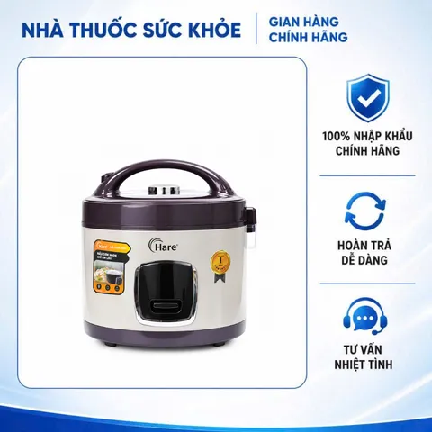 (Hàng chính hãng) Nồi Cơm Điện Hare HR-RC1802 1.8L Màu Sữa - Công Suất 700W