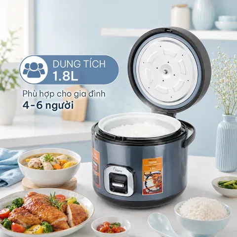(Hàng chính hãng) Nồi Cơm Điện Hare HR-RC1806 1.8L - Công Suất 700W