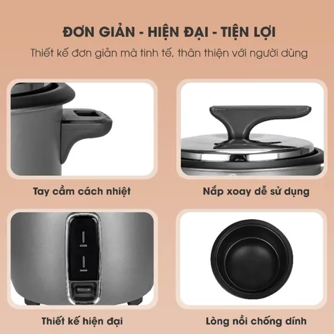 (Hàng chính hãng) Nồi Cơm Điện Hare HR-RC56G 5.6L - Công Suất 2000W
