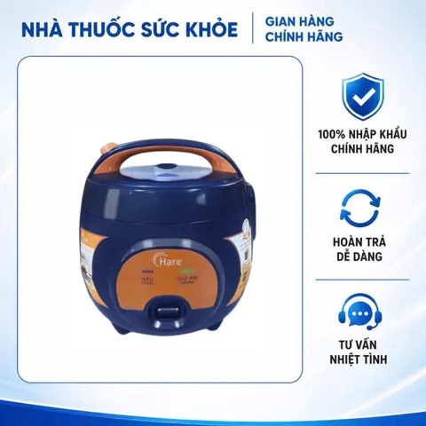 (Hàng chính hãng) Nồi Cơm Điện Hare HR-RC808 0.8L Màu Xanh Cam - Công Suất 250W