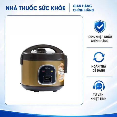 (Hàng chính hãng) Nồi Cơm Điện Hare HR-RC1203 1.2L Màu Vàng Đồng - Công Suất 500W