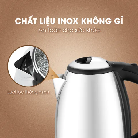 (Hàng chính hãng) Ấm Đun Siêu Tốc Hare HR-KE1800 1.8L - Công Suất 1500W