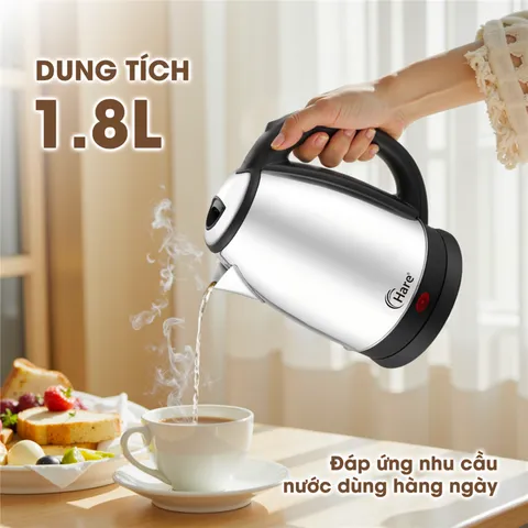 (Hàng chính hãng) Ấm Đun Siêu Tốc Hare HR-KE1800 1.8L - Công Suất 1500W