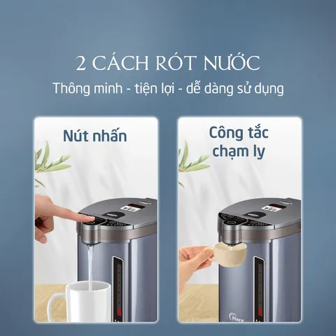 (Hàng chính hãng) Bình Thủy Điện Hare HR-AP3050 5.0L - Công Suất 1200W