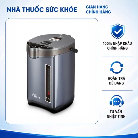 (Hàng chính hãng) Bình Thủy Điện Hare HR-AP3050 5.0L - Công Suất 1200W