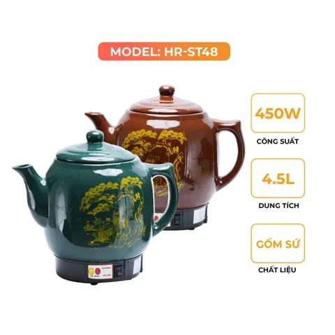 (Hàng nhập khẩu) Ấm Sắc Thuốc Hare HR-ST48 4.5L - Công Suất 450W