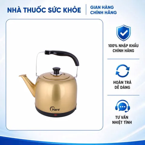 (Hàng chính hãng) Ấm Điện Đun Nước Hare HR-KE1850 5.0L Màu Vàng Đồng - Công Suất 1500W