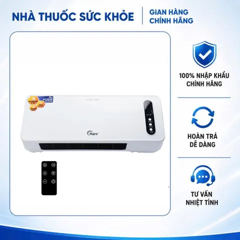 (Hàng chính hãng) Máy Sưởi Gốm Treo Tường Hare HR-HT2003 - Công Suất 2000W