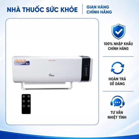 (Hàng chính hãng) Máy Sưởi Gốm Treo Tường Hare HR-HT2005 - Công Suất 2000W