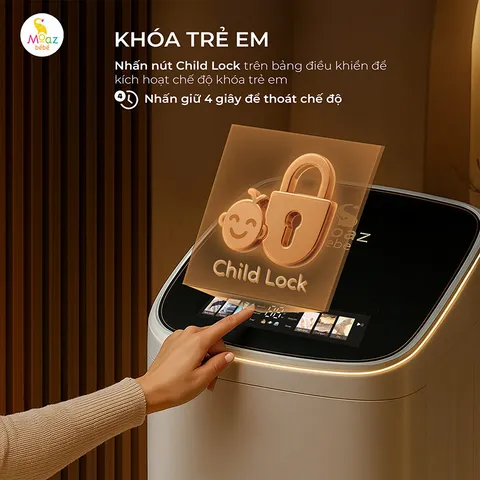 Máy giặt 3.5kg kèm sấy khô thế hệ mới Moaz BéBé MB – 119