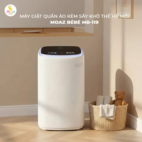 Máy giặt 3.5kg kèm sấy khô thế hệ mới Moaz BéBé MB – 119