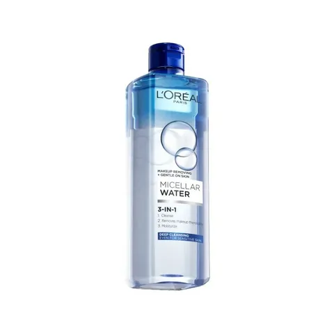 (Hàng nhập khẩu) Nước Tẩy Trang L'Oreal Micellar Water 3-in-1 Deep Cleansing Làm Sạch Sâu Lớp Trang Điểm Chai 400ml