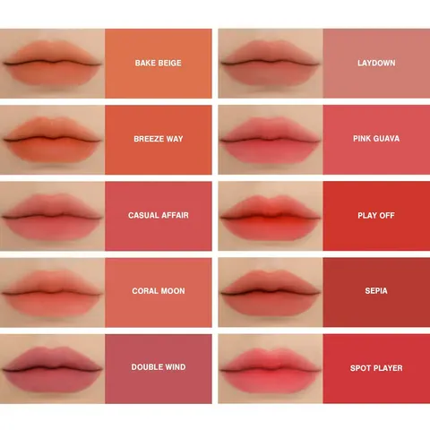 (Hàng nhập khẩu) Son Kem Lì 3CE Blur Water Tint Casual Affair Cánh Hoa Hồng Khô 4,6Gr