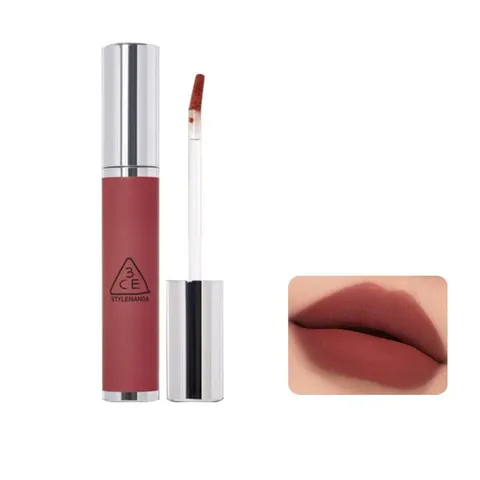 (Hàng nhập khẩu) Son Kem Bùn 3CE Hazy Lip Clay Hipamine Màu Nâu Đỏ Đun 4G